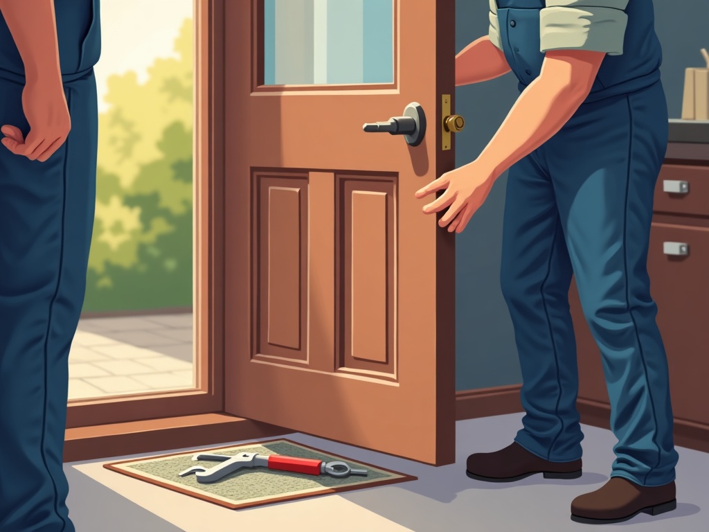 Locksmith rekeying a high-security lock cylinder as part of a professional commercial locksmith near me visit for a South Jersey business