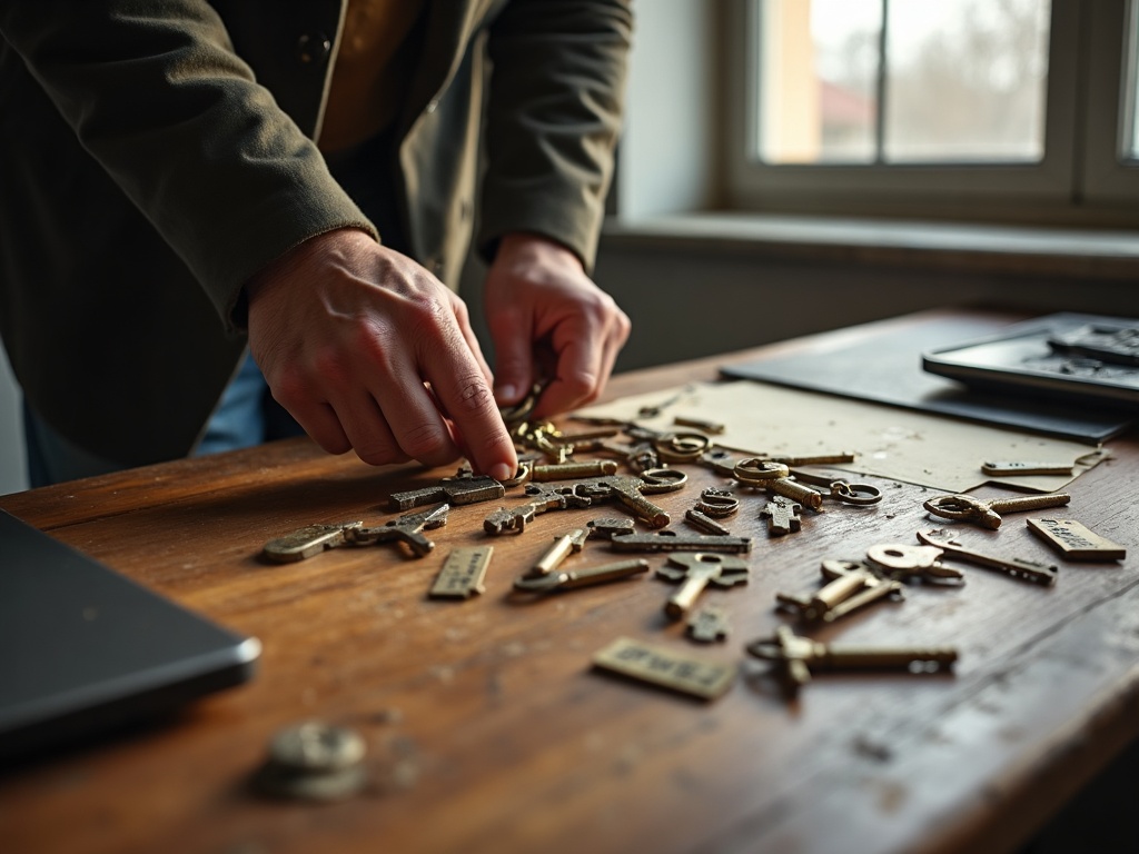 A licensed commercial locksmith setting up a system master key for a small business office in ,